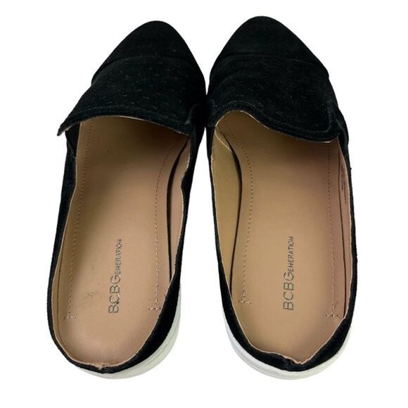 BCBGeneration BCBG Women's Black Genuine Leather Yerra-X Mules Shoes Suede 7.5 - Picture 7 of 16